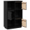 Berkfield Highboard Black 74x35x117 cm Solid Wood Pine 7