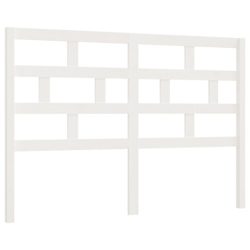 Berkfield Bed Headboard White 126x4x100 cm Solid Wood Pine 1