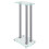 Berkfield Speaker Stands 2 pcs Silver Tempered Glass 3 Pillars Design 4