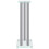 Berkfield Speaker Stands 2 pcs Silver Tempered Glass 3 Pillars Design 6