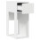 Berkfield Computer Tower Stand with Drawer White 30x44x74 cm 4