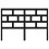 Berkfield Bed Headboard Black 146x4x100 cm Solid Wood Pine 4