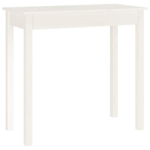 Berkfield Console Table White 80x40x75 cm Solid Wood Pine 1