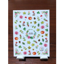Self Adhesive Nail Stickers CA355 Winter Christmas Flower Butterfly Decals for Gel Polish Salon Finish
