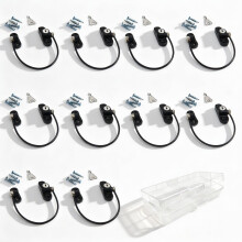 Black Window Restrictor Locks 10 Pack, Child Safety Window Security Locks with Keys for Home and Office