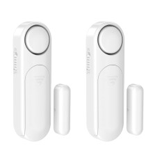 Door and Window Alarm 2 Pack, 120dB Loud Home Security Sensor with 4 Modes, Easy Adhesive Install for Kids Safety and Apartment