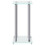 Berkfield Speaker Stands 2pcs Silver Tempered Glass 4 Pillars Design 5