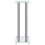 Berkfield Speaker Stands 2pcs Silver Tempered Glass 4 Pillars Design 6