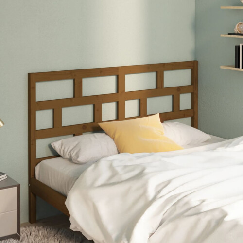 Berkfield Bed Headboard Honey Brown 166x4x100 cm Solid Wood Pine 2