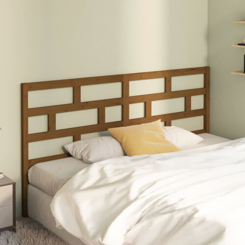 Berkfield Bed Headboard Honey Brown 206x4x100 cm Solid Wood Pine 2