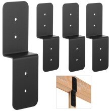 Heavy Duty Z Brackets 4 Pcs Steel Post Beam Brackets for Wood Beams Pergola Corner Support 3 Width