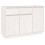 Berkfield Sideboard White 110x34x75 cm Solid Wood Pine 2