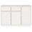 Berkfield Sideboard White 110x34x75 cm Solid Wood Pine 3