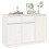 Berkfield Sideboard White 110x34x75 cm Solid Wood Pine 6