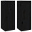 Berkfield Wall Cabinets 2 pcs Black 30x30x80 cm Solid Wood Pine 2