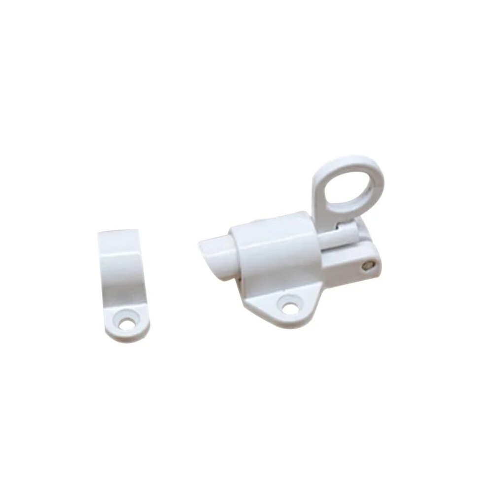 Aluminum Alloy Automatic Gate Latch Lock, Self Closing Spring Loaded Door Bolt, Corrosion Resistant White 9045646604633