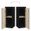 Berkfield Wall Cabinets 2 pcs Black 30x30x80 cm Solid Wood Pine 9