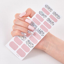 Waterproof 3D Nail Stickers Full Cover Self Adhesive Nail Wraps Set for Instant Manicure ss038