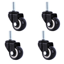 40mm Threaded Stem Caster Wheels Heavy Duty Polyurethane Swivel Casters for Workbench and Trolley