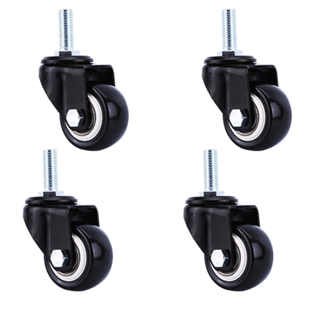 40Mm Threaded Stem Caster Wheels Heavy Duty Polyurethane Swivel Casters For Workbench And Trolley 9351714813112