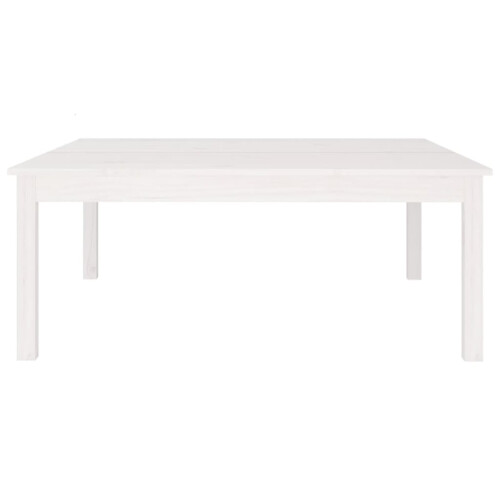 Berkfield Coffee Table White 100x100x40 cm Solid Wood Pine 2