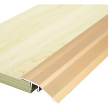 Gold Aluminum Floor Transition Strip with Drill Installation, Waterproof Edge Trim for Laminate and Tile Floors