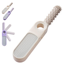 2 in 1 Foldable Foot File and Callus Remover with Toe Cleaner, Nano Glass Exfoliation, White #1