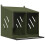 Berkfield Chicken Nesting Box with 2 Compartments Olive Green Metal 2