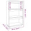 Berkfield Book Cabinet/Room Divider White 60x35x103 cm Solid Wood Pine 8