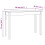 Berkfield Console Table White 110x40x75 cm Solid Wood Pine 8