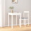 Berkfield Dining Table White 55x55x75 cm Solid Wood Pine 5