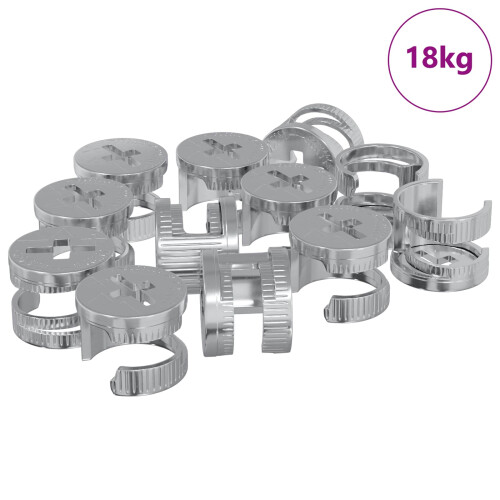 Berkfield Cam Lock Nuts 8372 pcs Silver Metal 1