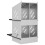 Berkfield Chicken Nesting Box with 4 Compartments Galvanized Silver Metal 7