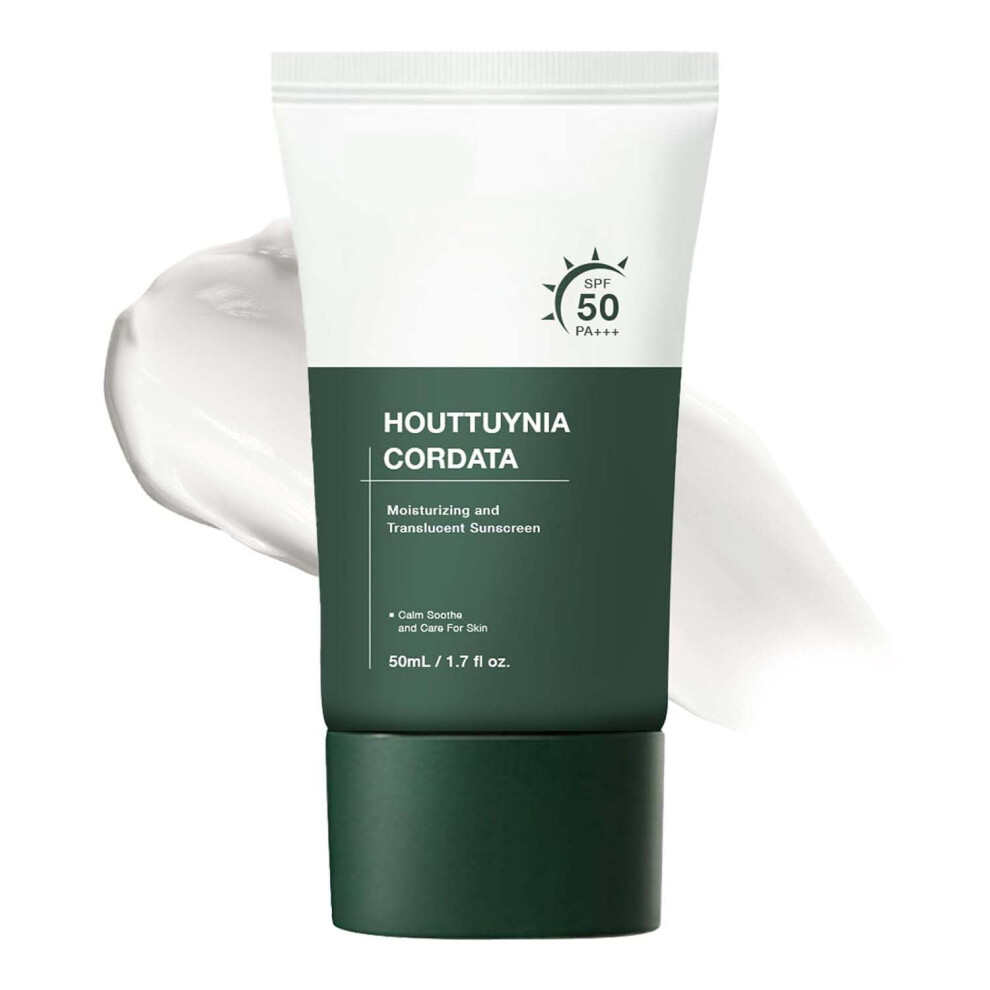 White Korean Moisturizing Sunscreen Spf 50+ Pa++++, No Cast Hydrating Sun Essence For Face 50Ml