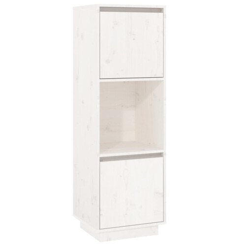 Berkfield Highboard White 38x35x117 cm Solid Wood Pine 1