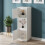 Berkfield Highboard White 38x35x117 cm Solid Wood Pine 10