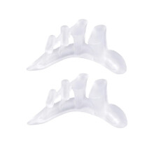 1 Pair Silicone Toe Separators for Bunion Relief, Clear Gel Toe Straighteners with Soft Cushioning