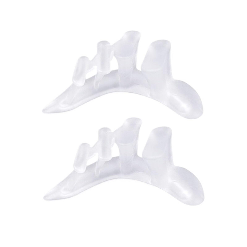 1 Pair Silicone Toe Separators for Bunion Relief, Clear Gel Toe Straighteners with Soft Cushioning