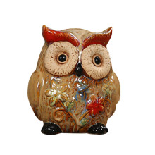 Ceramic Owl Piggy Bank with Visible Saving Design, Cute Coin Holder Gift for Kids Birthday or Holiday