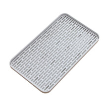 Double Layer Bottle Drying Rack with Water Collection, NonSlip SpaceSaving Cup Organizer 31x17.5x2.5CM