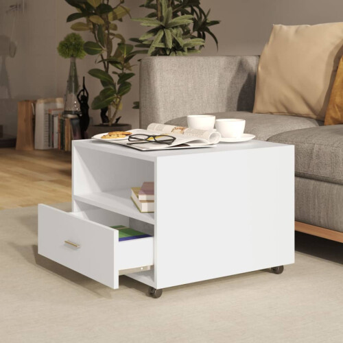 Berkfield Coffee Table White 55x55x40 cm Engineered Wood 2