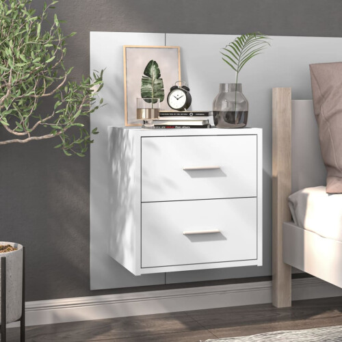 Berkfield Wall-mounted Bedside Cabinets 2 pcs White 2