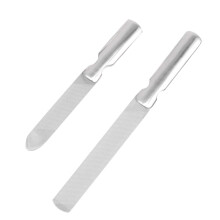 Stainless Steel Nail File Double Sided Reusable Easy Clean Professional Buffer for Home and Salon