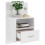 Berkfield Wall-mounted Bedside Cabinet High Gloss White 7