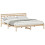 Berkfield Bed Frame Brown 200 x 200 cm Solid Pine Wood 2