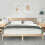 Berkfield Bed Frame Brown 200 x 200 cm Solid Pine Wood 3
