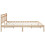 Berkfield Bed Frame Brown 200 x 200 cm Solid Pine Wood 6