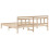 Berkfield Bed Frame Brown 200 x 200 cm Solid Pine Wood 7
