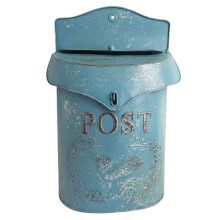 Vintage Metal Mailbox with Large Capacity and Secure Slot, Retro Wall Mounted for Home Decor