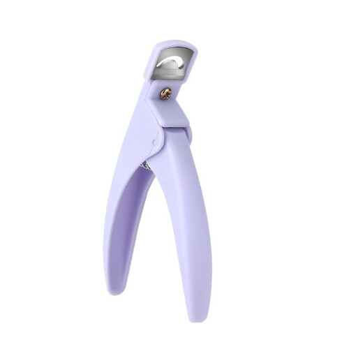 Purple Nail Clipper and Scissors for False Nails, Dual Function Cutter, Precise Trimming, Salon Quality